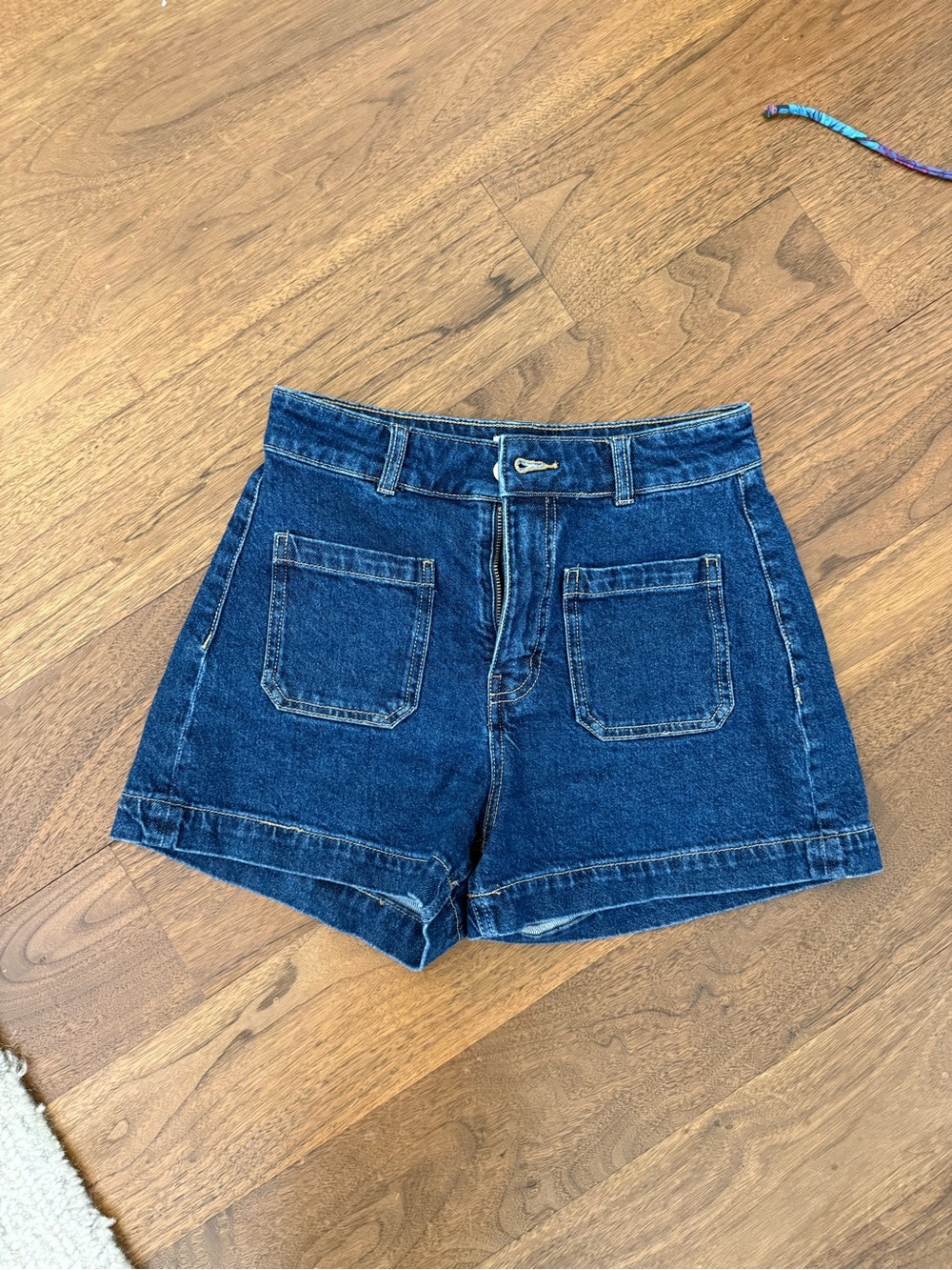 H&M Indigo Front-Pocket Denim Shorts